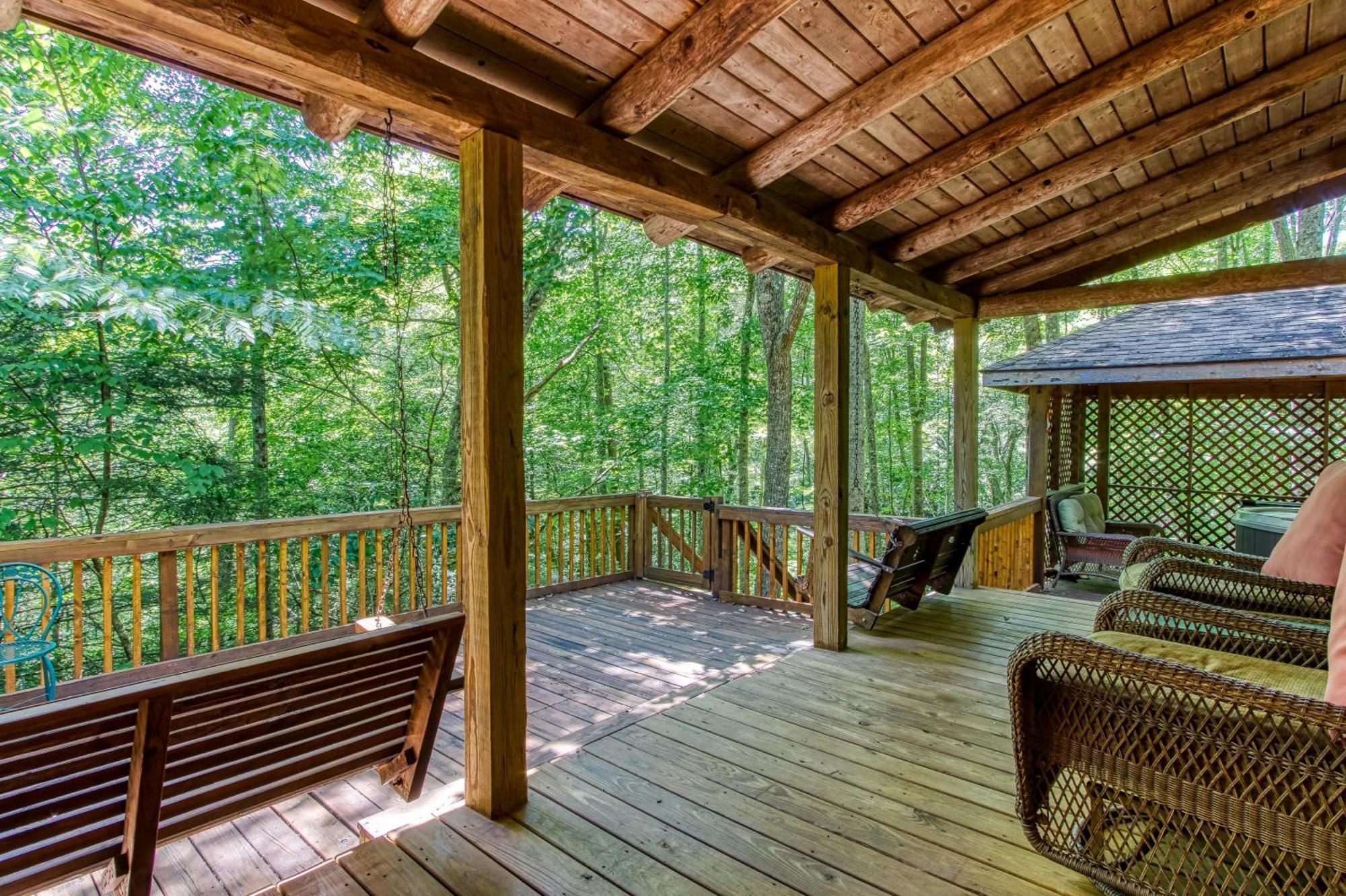 Very Private, Real Log Cabin With Hot Tub! Sevierville Luaran gambar